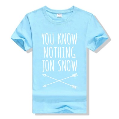 You Know Nothing Letter Print T Shirt 1 TO